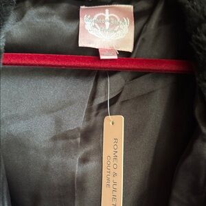 Romeo & Juliet Couture Charcoal black coat